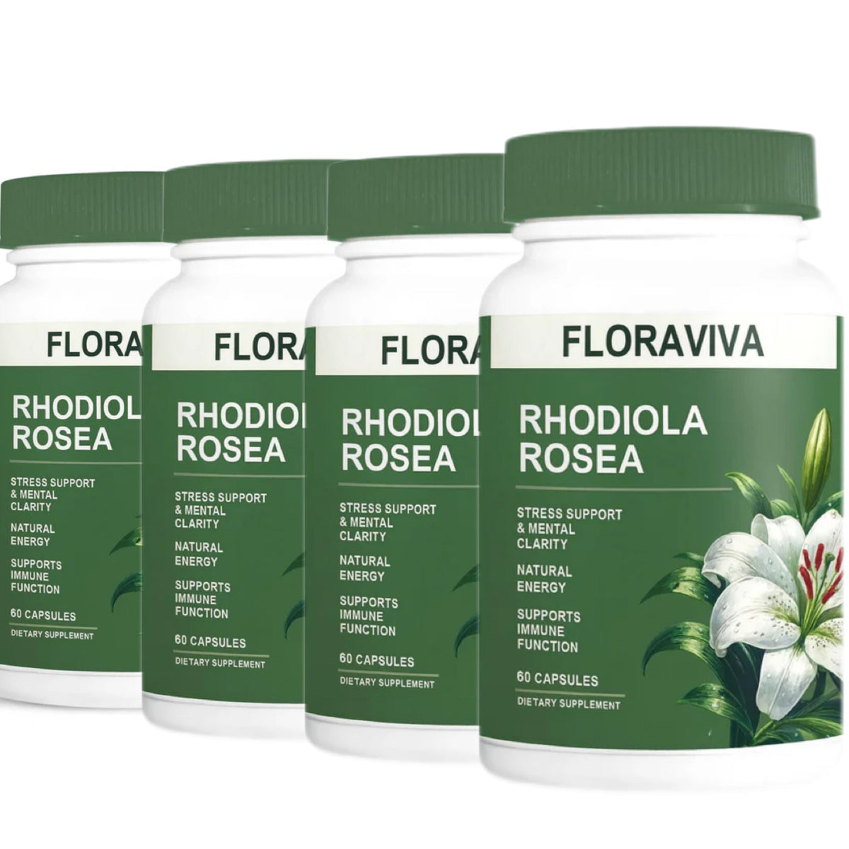 Rhodiola Rosea Capsules - Floravida for Energy, Focus, Mood - 60 Capsules.1