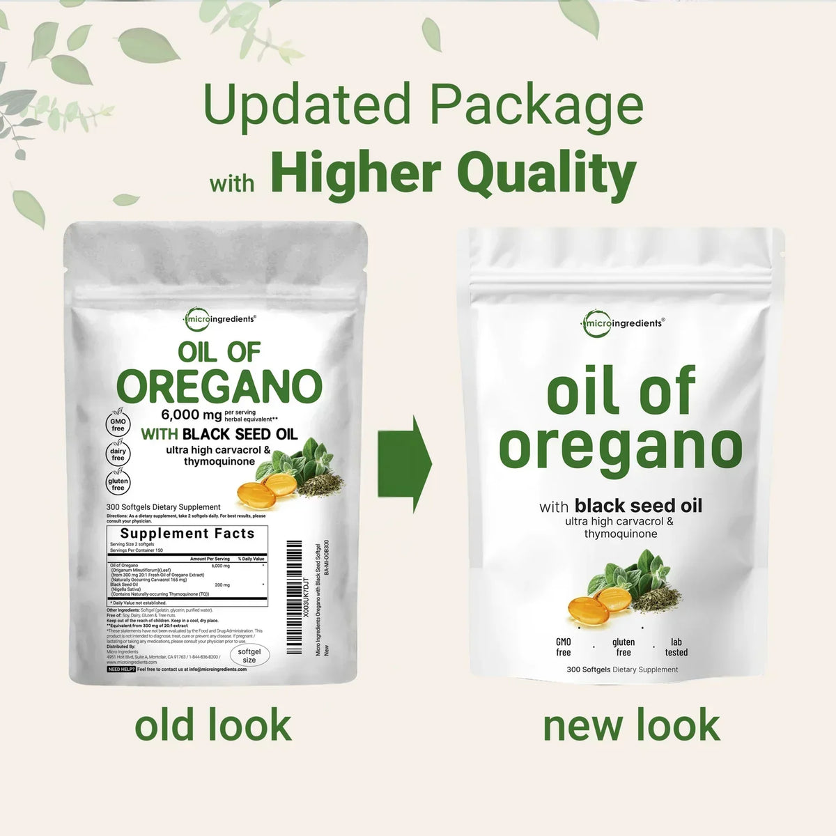 Oregano Oil with Black Seed Oil  Powerful Immune Support