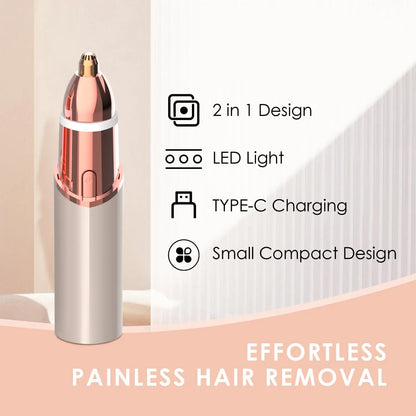 2 in 1 Facial & Eyebrow Hair Trimmer, Electric Eyebrow Trimmer, Lip Facial Body Hair Removal Tool, Facial Hair Care Tool, Electric Shaver Women, Eyebrow, Epilator Hair Remover,father'sdaygifts,summerhairstyles,dorm essentials
