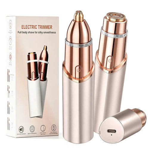 2 in 1 Facial & Eyebrow Hair Trimmer, Electric Eyebrow Trimmer, Lip Facial Body Hair Removal Tool, Facial Hair Care Tool, Electric Shaver Women, Eyebrow, Epilator Hair Remover,father'sdaygifts,summerhairstyles,dorm essentials