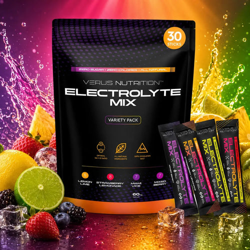 Variety Electrolyte Hydration Stick 30-Pack - 0 Calorie, Sugar-Free Natural Blend Minerals Mix for Keto & Vegan Diets (Chloride, Sodium)