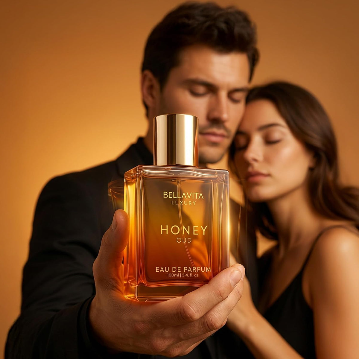 Bellavita Luxury Honey Oud Eau de Parfum | 100 ml (3.4 fl.oz.) | Perfume for Men and Women | Sweet Honey, Bergamot, Oud, and Amber Notes | Women's Day Special