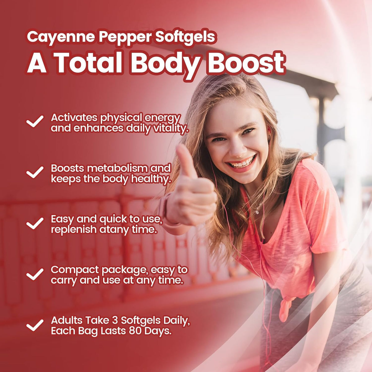 Cayenne Pepper Softgels Supplement, Supports Leg Vein, Heart and Blood Vessel Health, with Vitamin E D3+K2 and Extracts of Grape Seed, Hawthorn, Beetroot, Berberine and Others(240 Softgels/1 Bag).