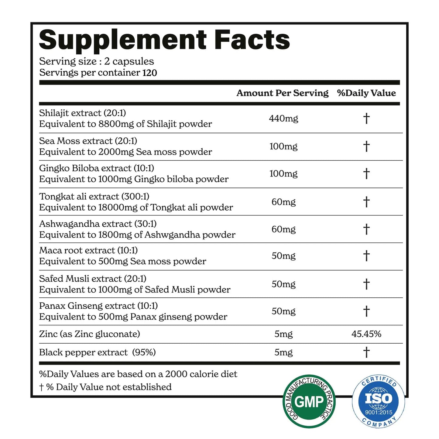 BetterAlt GOLD+ Shilajit, Ashwagandha & Sea Moss Capsules | Lab-Tested for Purity | Helps Boost Energy & Immunity | 2-Month Pack