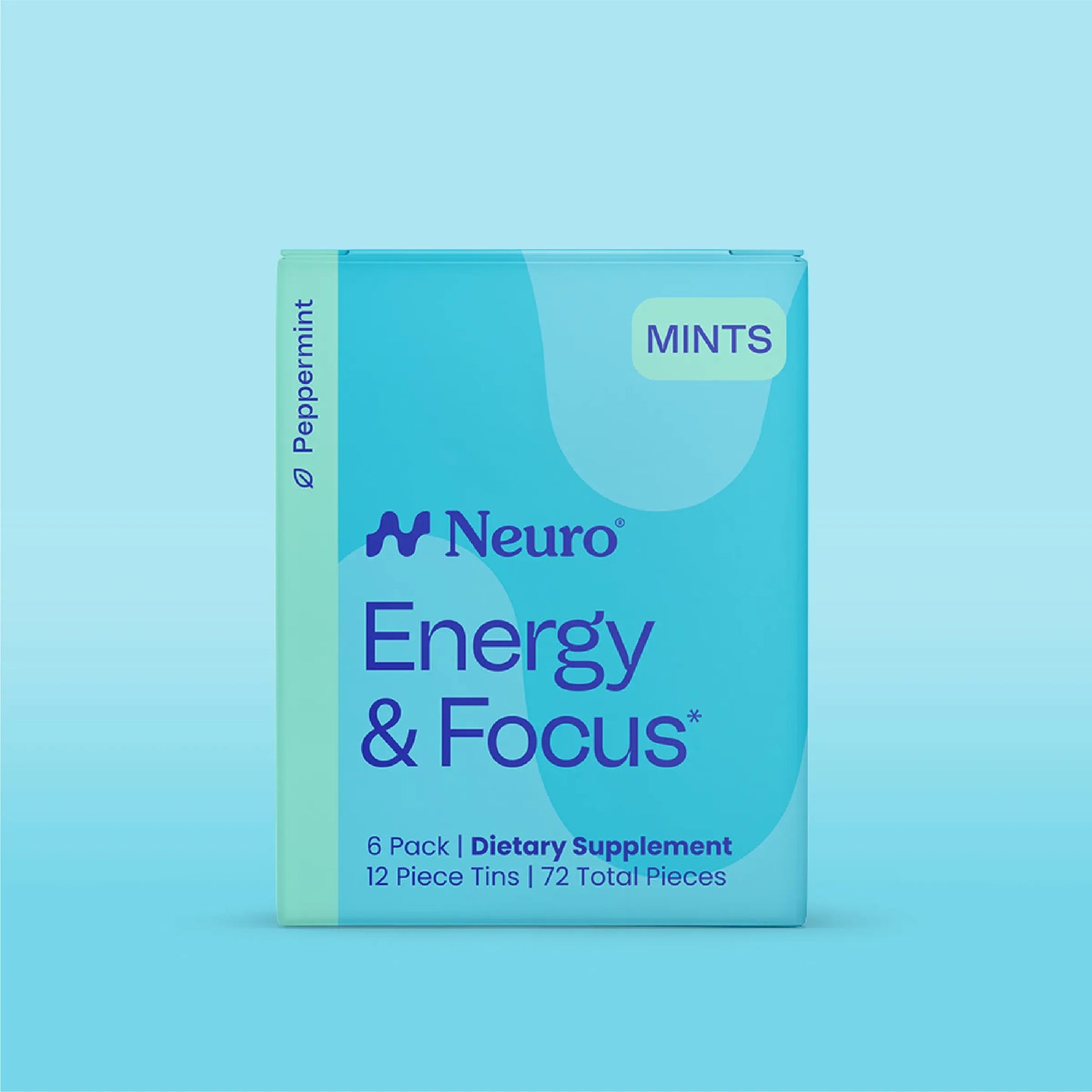 Neuro Peppermint Energy & Focus Gum/Mints - Sugar Free with Natural Caffeine, L-theanine, Vitamin B12 & Vitamin B6