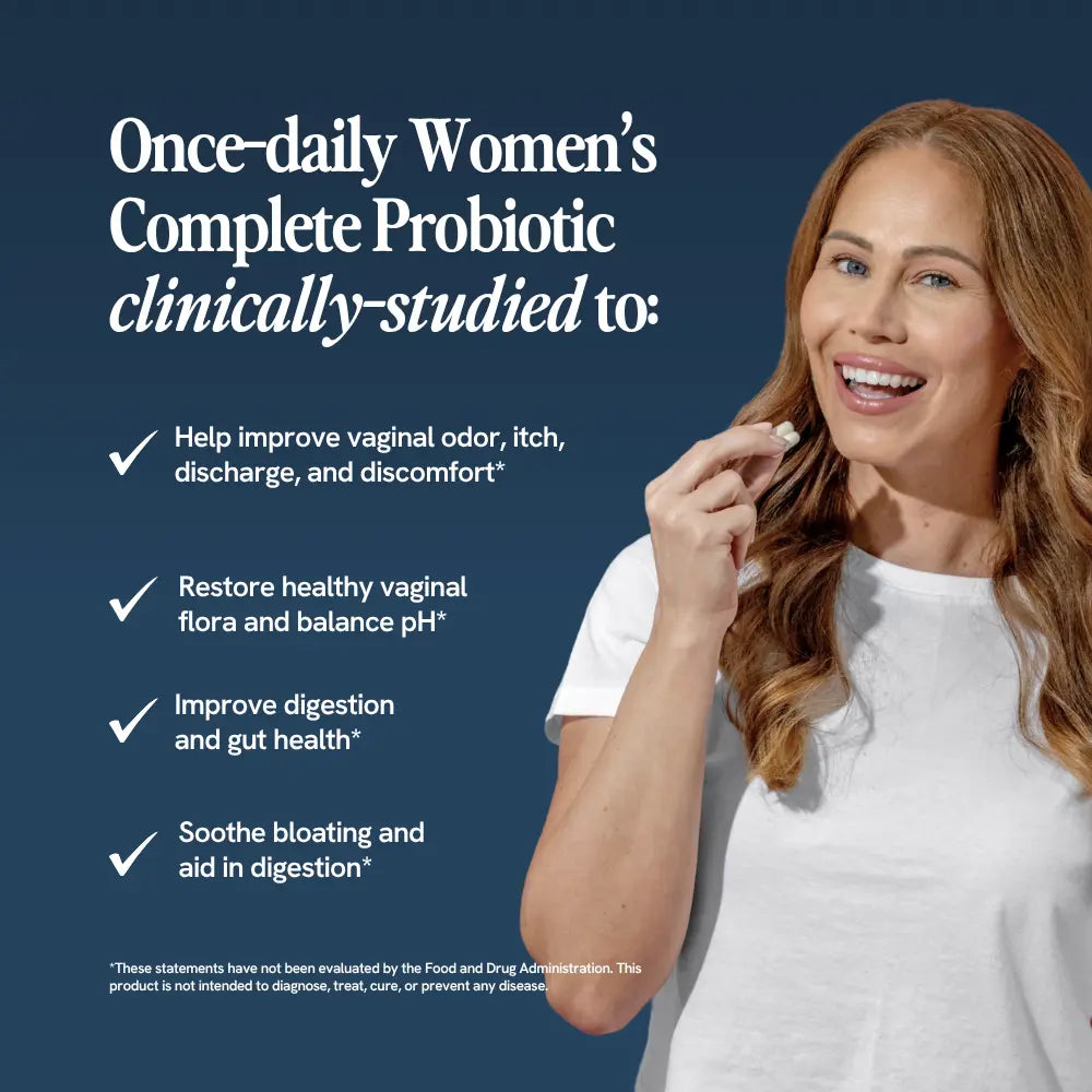 Happy V Vaginal Prebiotic + Probiotic for Women – Clinically Proven pH Balance & BV Treatment, Natural Yeast Infection Support, 60 Vegan Capsules Dietary Gut Health Supplement
