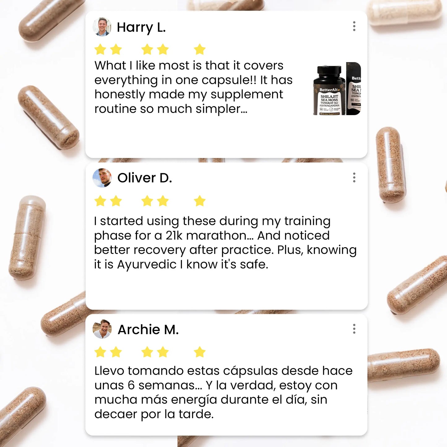 BetterAlt GOLD+ Shilajit, Ashwagandha & Sea Moss Capsules | Lab-Tested for Purity | Helps Boost Energy & Immunity | 2-Month Pack